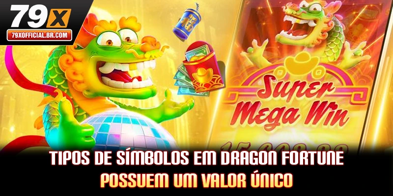 Tipos de símbolos em Dragon Fortune possuem um valor único