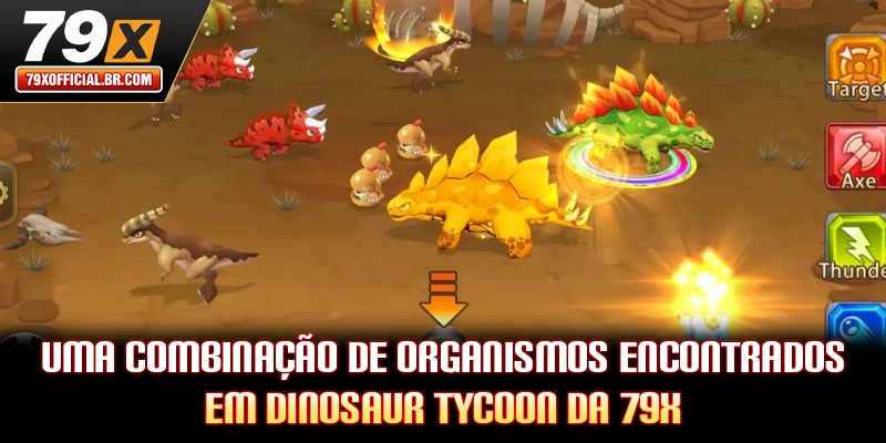 Uma combinação de organismos encontrados em Dinosaur Tycoon da 79X
